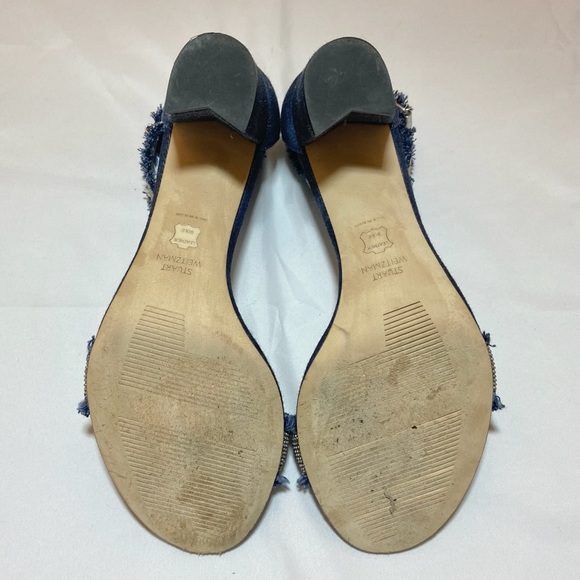 Stuart Weitzman Denim Chaingang Sandals - Picture 12 of 15
